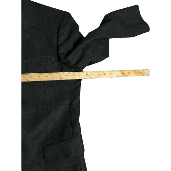Jos A Bank Blazer Mens 43L Gray Plaid Wool Sport Coat - Picture 8 of 12
